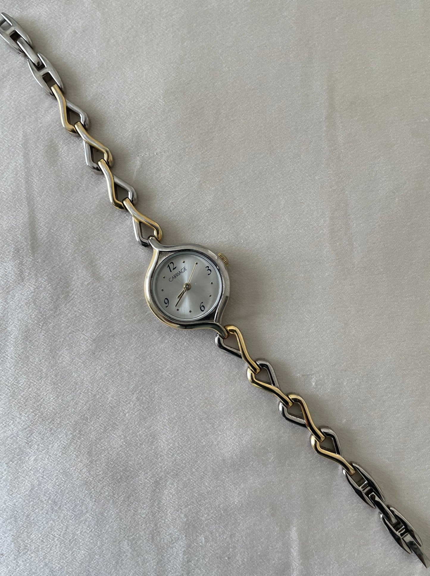 Two toned dainty watch