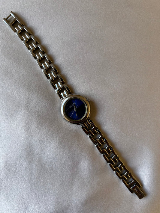 "Guess" Silver Blue Dial Watch